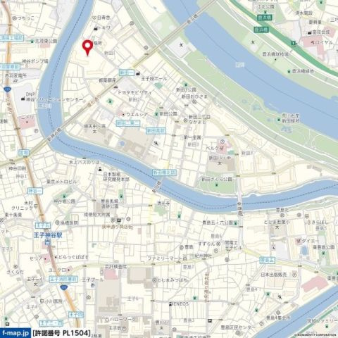 ファインシティ王子神谷リバー＆フォレストの地図