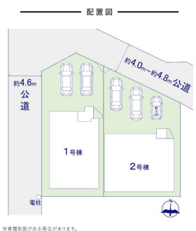 太宰府市五条1期 1号棟の区画図| 