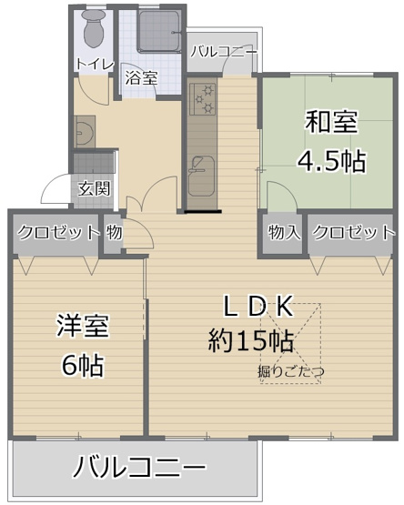 【間取り】 | 新金岡4丁　第六次住宅（新金岡東小学校）