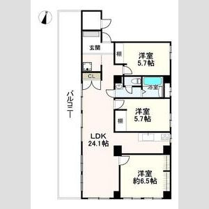 神戸市中央区北野町４丁目の賃貸マンションの間取り