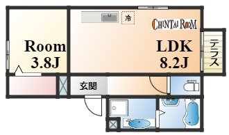 神戸市灘区永手町１丁目のアパートのバルコニー