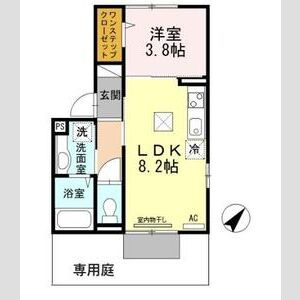 神戸市灘区永手町１丁目のアパートの間取り