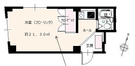 神戸市東灘区岡本９丁目の賃貸マンションの間取り