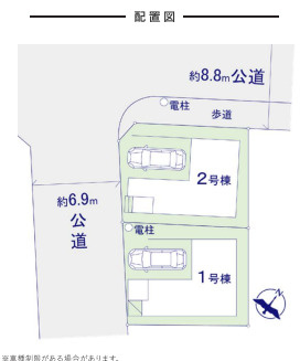 大野城市仲畑1期 2号棟の区画図| 