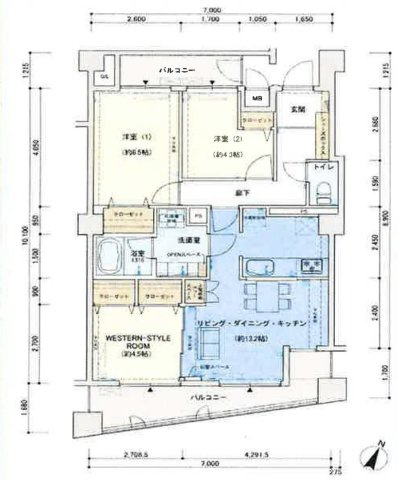 【間取り】 | リリファ相武台 | 中古マンションの3LDKは、経済的で、一般的な広さがあり、夫婦又は3人家族によいです。リビングルームでは、食事会を楽しむスペースがあることや、部屋の用途は、寝室や子供部屋を設けることも可能です。