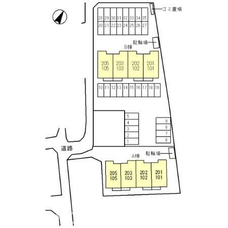 エコンフォート前橋駒形　A棟の区画図|当社、チルホームのHPもご覧ください(^^)/物件情報多数♪