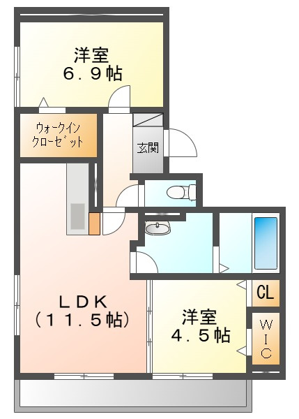 トリシア西崎本町の間取り
