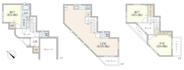 摂津市浜町戸建の間取り