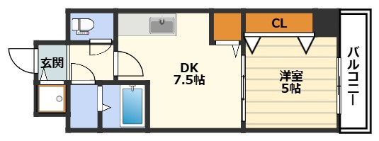 ONE ROOF FLAT FUKUSHIMA(ワンルーフフラットフクシマ)の間取り