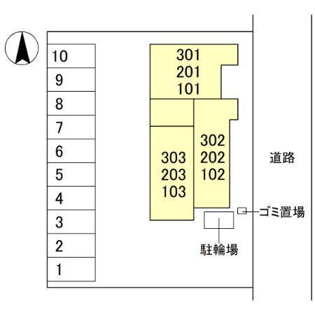 D-room Fiore ”N”の区画図|他社様掲載物件もまとめてご紹介、ご案内可能です(^^)/