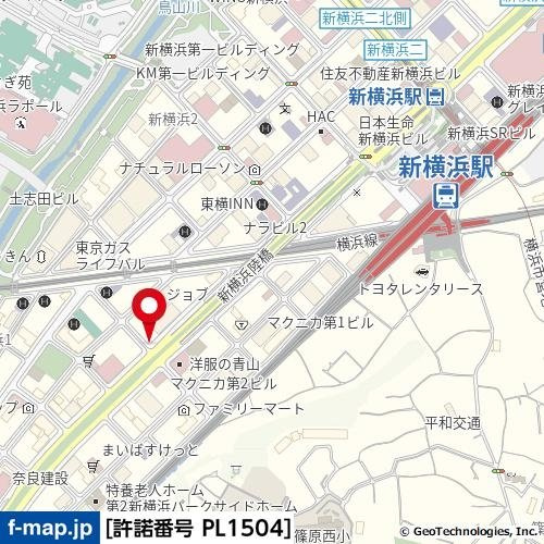 ハーモニーレジデンス新横浜の地図
