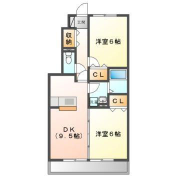 メゾンドールβ　Ｆの間取り