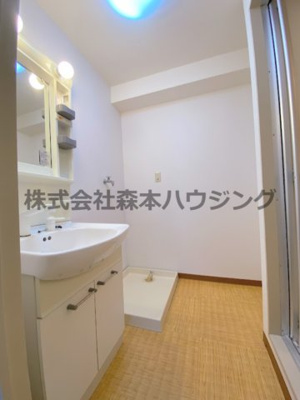 【洗面所】 | 　エイチ・ツーオー深野 | スペースが確保できる洗面所です
