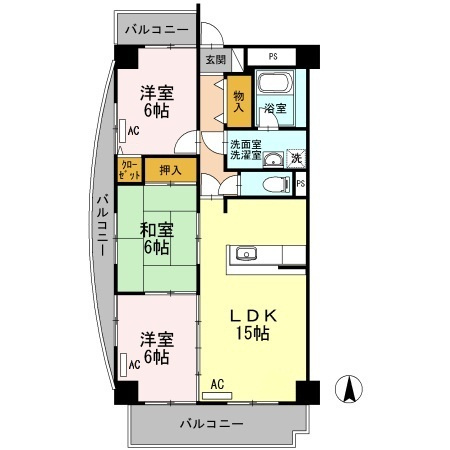 【間取り】 | リシェス城崎