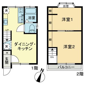 墨田区京島３丁目戸建ての間取り