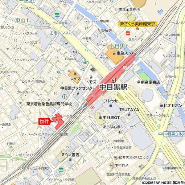 ヴィンテージ中目黒の地図