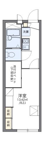 レオパレスマ　シェリーの間取り