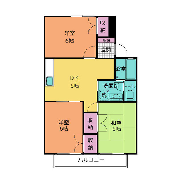 セジュール土屋　Ａの間取り