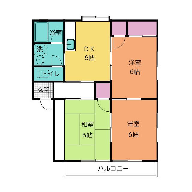 エクセラン吉田　Ｂの間取り