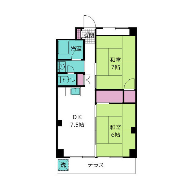 仲道マンションの間取り