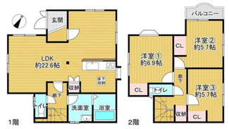【間取り】 | 兵庫県宝塚市中筋山手2丁目5-32