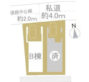 横浜市西区久保町の新築一戸建の区画図|限定2棟の販売です！
お気軽にお問合せ下さい！
