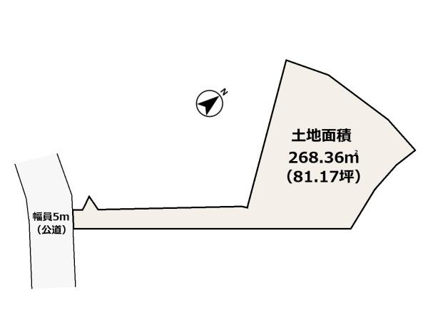 横浜市戸塚区戸塚町の売地の土地図