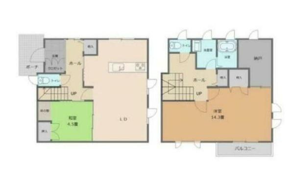 岩出市安上　中古戸建の間取り