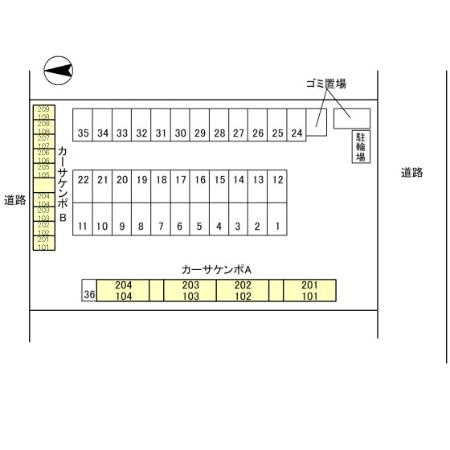 カーサケンポ Aの区画図