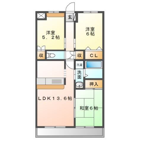 ヴィンテージ水戸の間取り