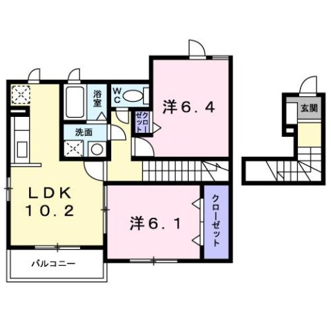 パンシオン　Ａの間取り