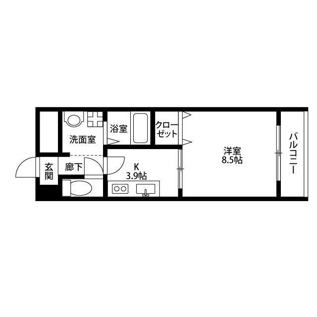 アンプルール クラージュ 別府の間取り