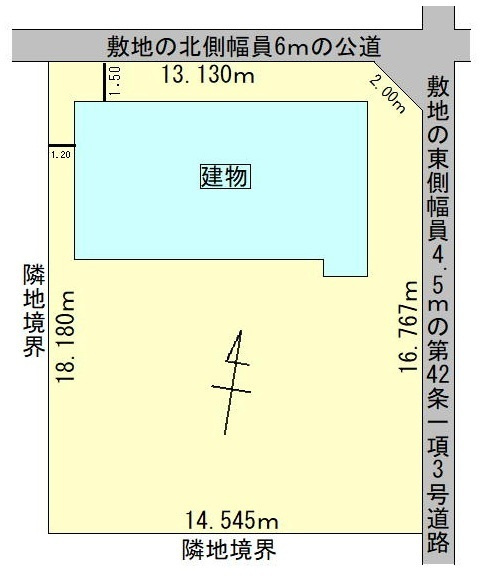 北見市東三輪５丁目５番１０６　中古売家の区画図