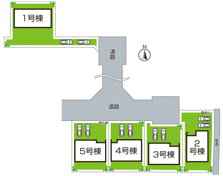 29(土)30(日)現地案内可能！　磯城郡川西町結崎　全5邸の区画図|全5区画
