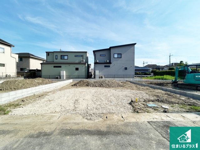 ●29(土)30(日)現地案内可能！　磯城郡川西町結崎　全5邸の外観|建築中ですが現地を見ると分かる事もございますので、ぜひ一度現地をご覧ください。