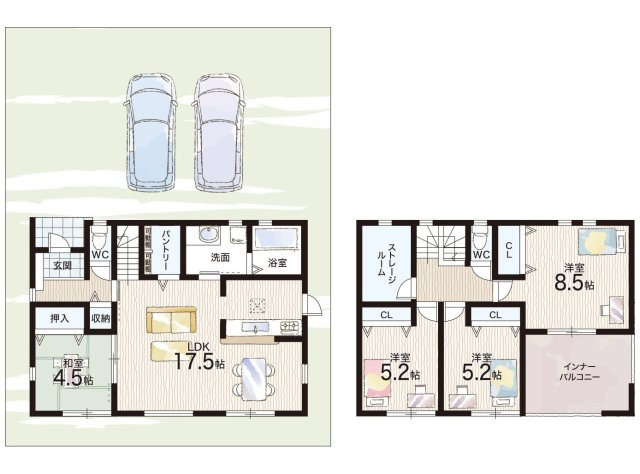 ●磯城郡川西町結崎　第22期　新築一戸建ての間取り|4号地
