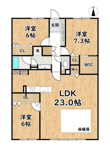 パレ・ロワイヤル田寺東ウエストコートの間取り
