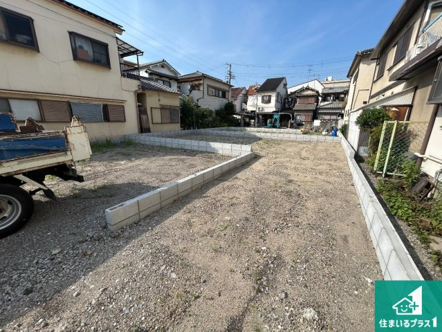 大阪市西淀川区中島　第1期　新築一戸建ての外観|周辺は落ち着いた街並みの住宅地！子育てがしやすい住環境です！まだ未完成ですが、現地でしかわからない事もございます。是非一度ご覧ください。