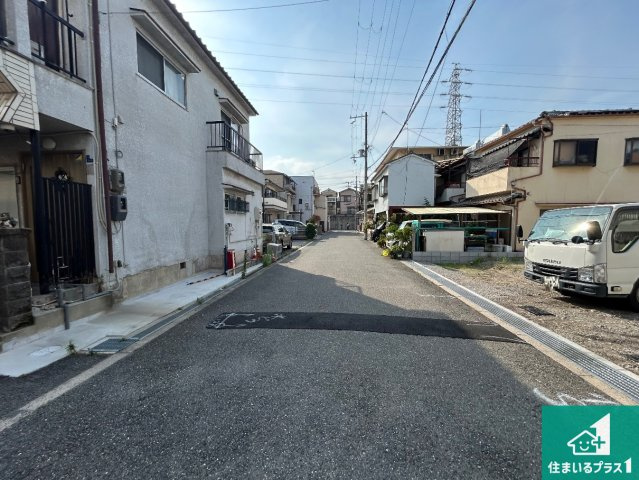 大阪市西淀川区中島　第1期　新築一戸建ての前面道路含む現地写真|車通りの少ない前面道路！お子様がいらっしゃるご家族でも安心！
