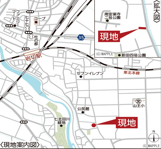 ☆多賀城市ならふじの不動産☆多賀城市新田第12の地図