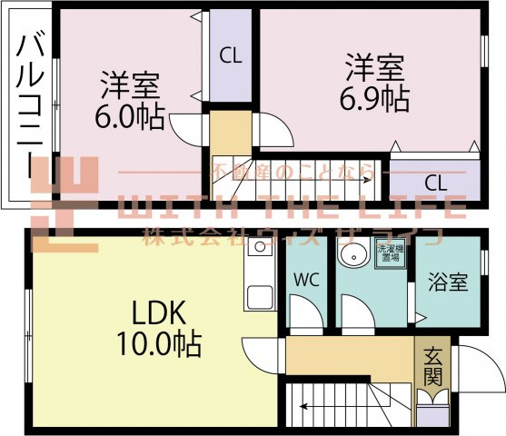 レユシール坂の上【キャッシュバック対象物件】の間取り