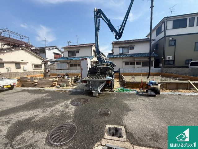 羽曳野市南恵我之荘　第2期　新築一戸建ての外観|現在の進捗状況です！順調に作業進行中、完成が待ち遠しいです！詳細の間取り等、お気軽にお問い合わせください！
