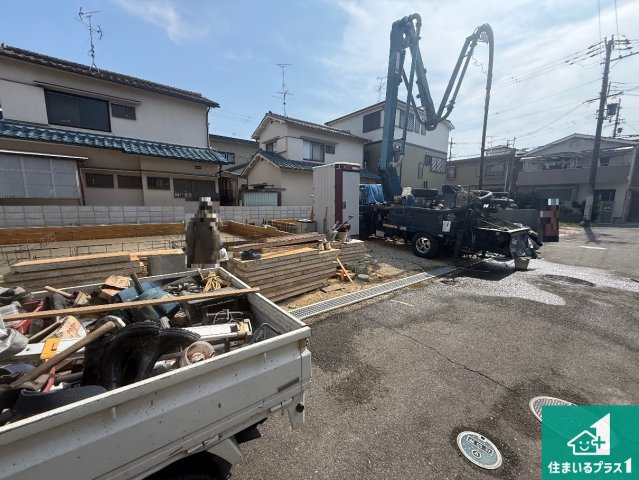 羽曳野市南恵我之荘　第2期　新築一戸建ての外観|周辺は落ち着いた街並みの住宅地！子育てがしやすい住環境です！まだ未完成ですが、現地でしかわからない事もございます。是非一度ご覧ください。