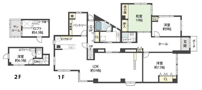 カーサコモド芦屋の間取り