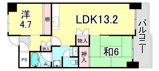 UR武庫川 20号棟の間取り