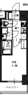 S-RESIDENCE南堀江の間取り