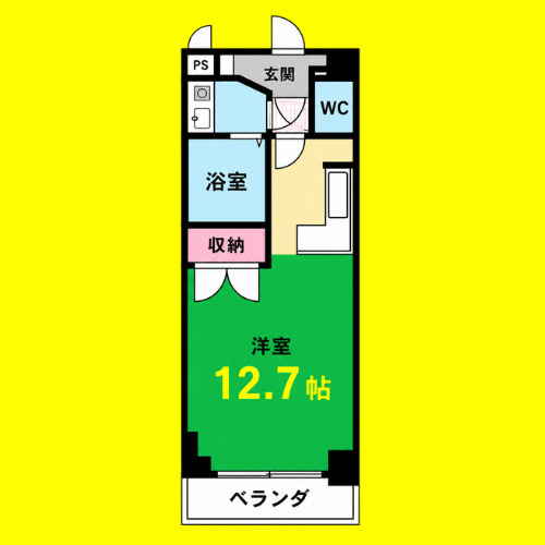 プレディアスタイル白川公園(旧ルーエ白川公園)　名古屋市賃貸　仲介手数料無料の間取り
