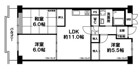 ニューライフ白川台の間取り