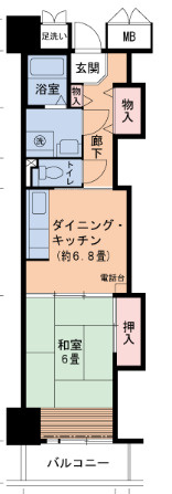 キャナルタウンウェスト13号棟の間取り
