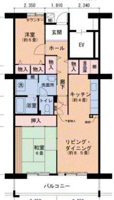 グリーンヒルズ鷹取１号棟の間取り